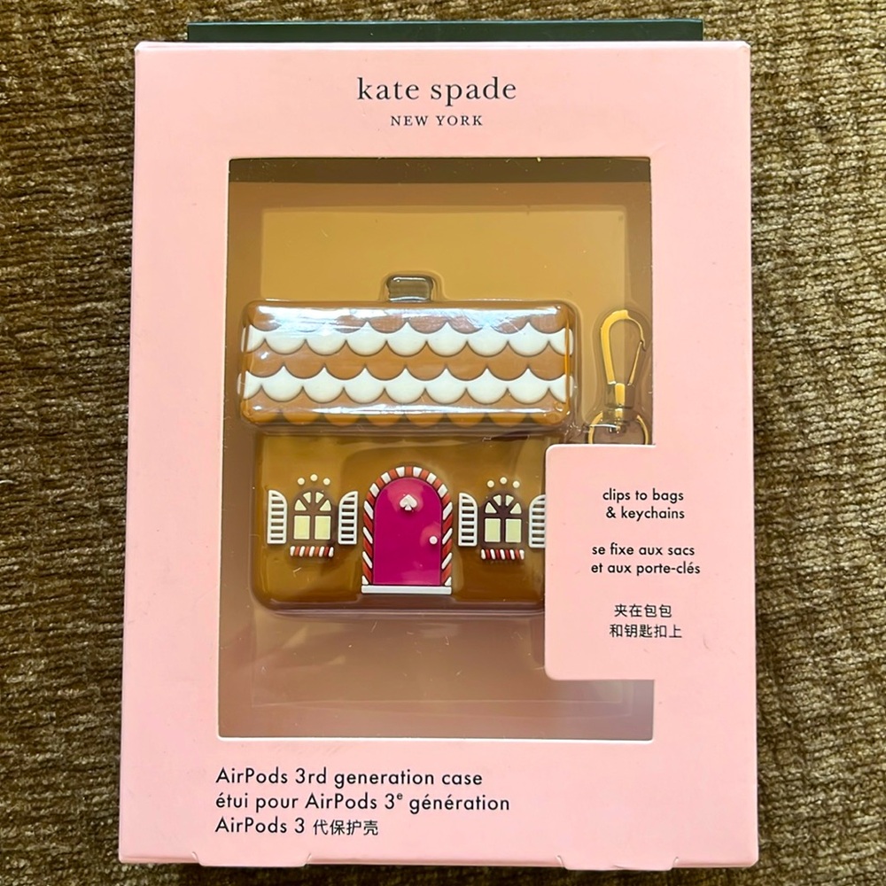 Kate Spade New York Gingerbread House AirPod case